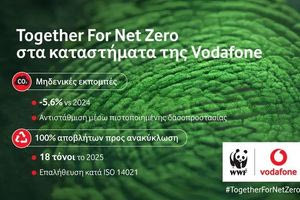 Vodafone: Ένα δίκτυο καταστημάτων με μηδενικές εκπομπές CO2 και ολοκληρωμένη διαχείριση αποβλήτων